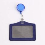 PLAIN DEEP BLUE HORIZONTAL ID CARD HOLDER