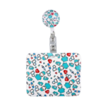 WHITE & GREEN PATTERN ID CARD HOLDER