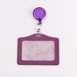 PLAIN PURPLE HORIZONTAL ID CARD HOLDER